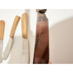 vintage butter spreader wood handles -4
